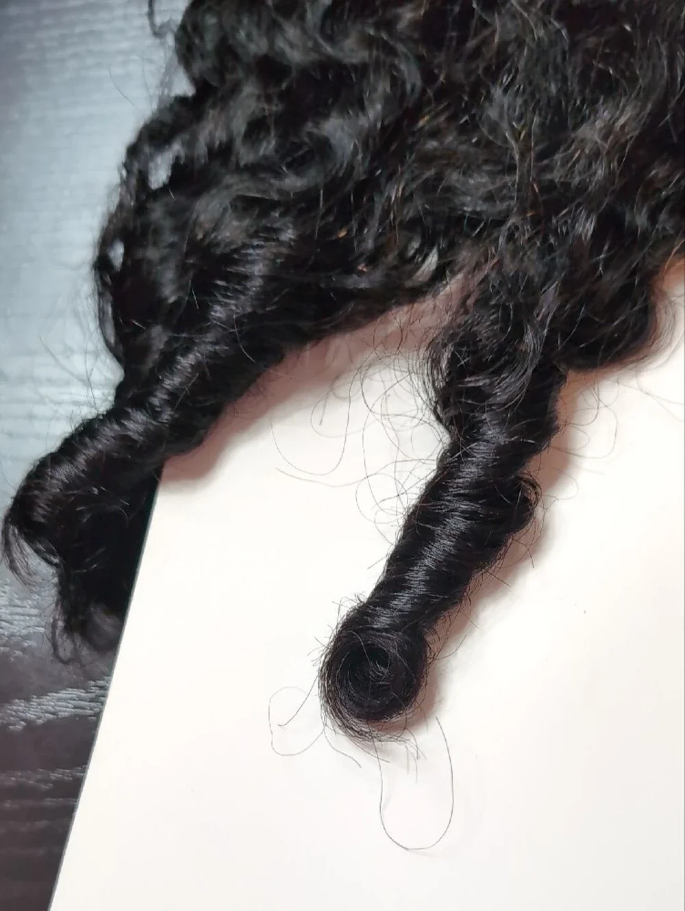 18 In 50 G Burmese Curly Human Feather Crochet Hair Natural Black